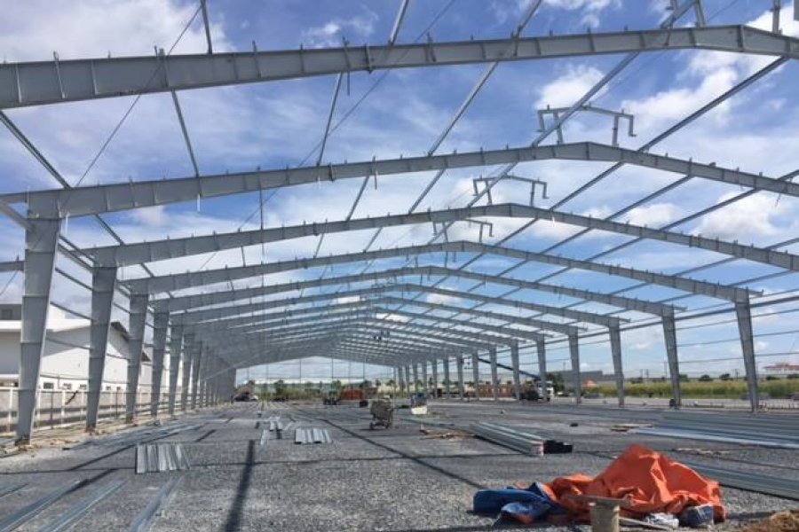 THI CÔNG NHÀ XƯỞNG RỘNG 40M DÀI 175M KHU CÔNG NGHIỆP LONG GIANG, TIỀN GIANG THI CÔNG NHÀ XƯỞNG RỘNG 40M DÀI 175M KHU CÔNG NGHIỆP LONG GIANG, TIỀN GIANG