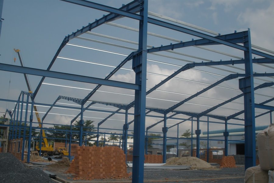 Nhà thép tiền chế rộng 25m dài 60m Công ty CP Nhựa Thành Công, Khu công nghiệp Hải Sơn Tỉnh Long An Nhà thép tiền chế rộng 25m dài 60m Công ty CP Nhựa Thành Công, Khu công nghiệp Hải Sơn Tỉnh Long An